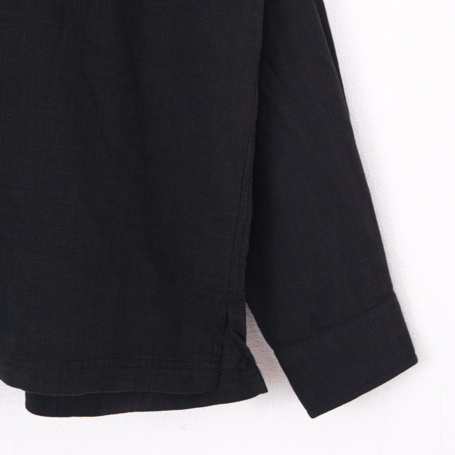 POWER TO THE PEOPLE CAT 麻ライク 刺繍 シャツ BLACK