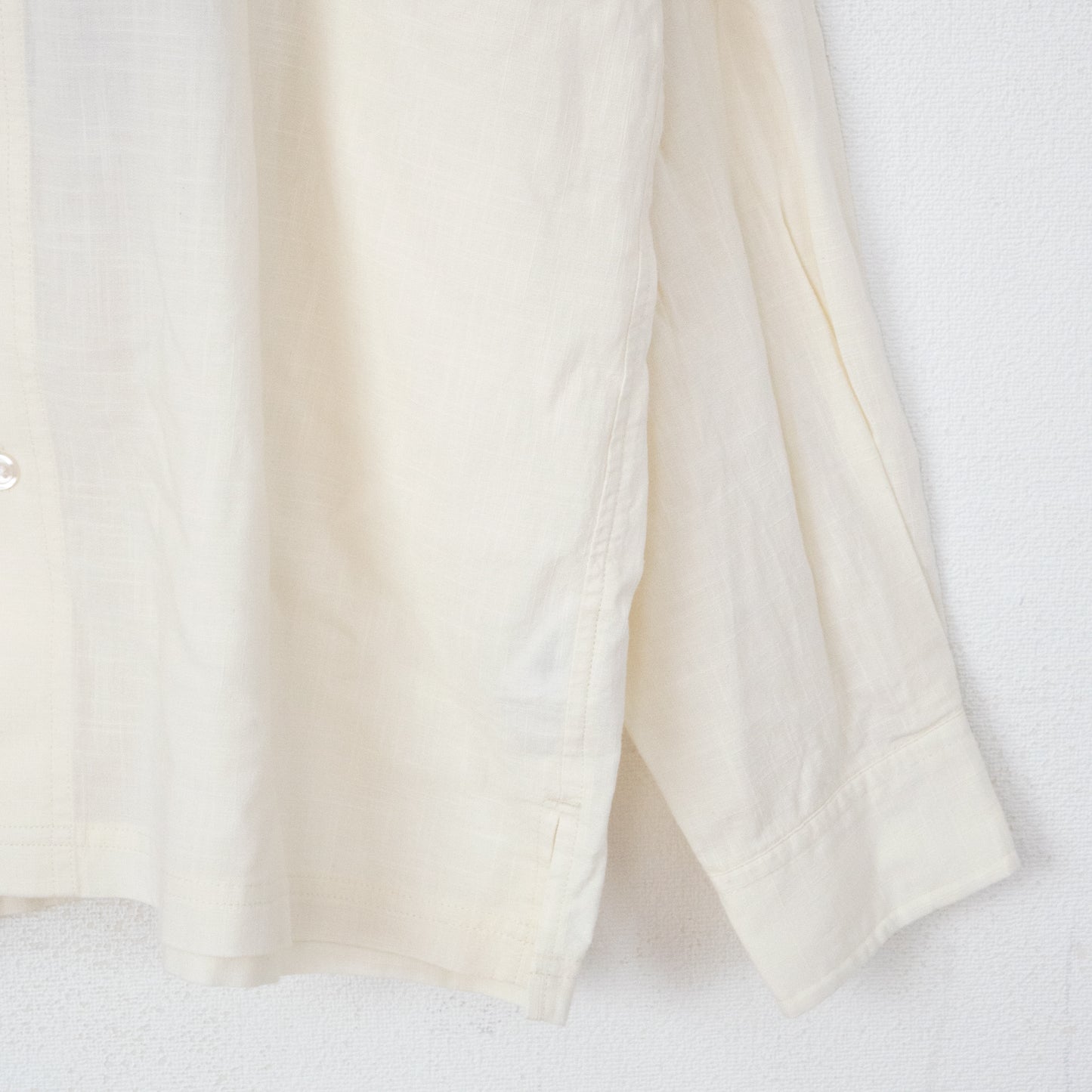 POWER TO THE PEOPLE CAT 麻ライク 刺繍 シャツ WHITE