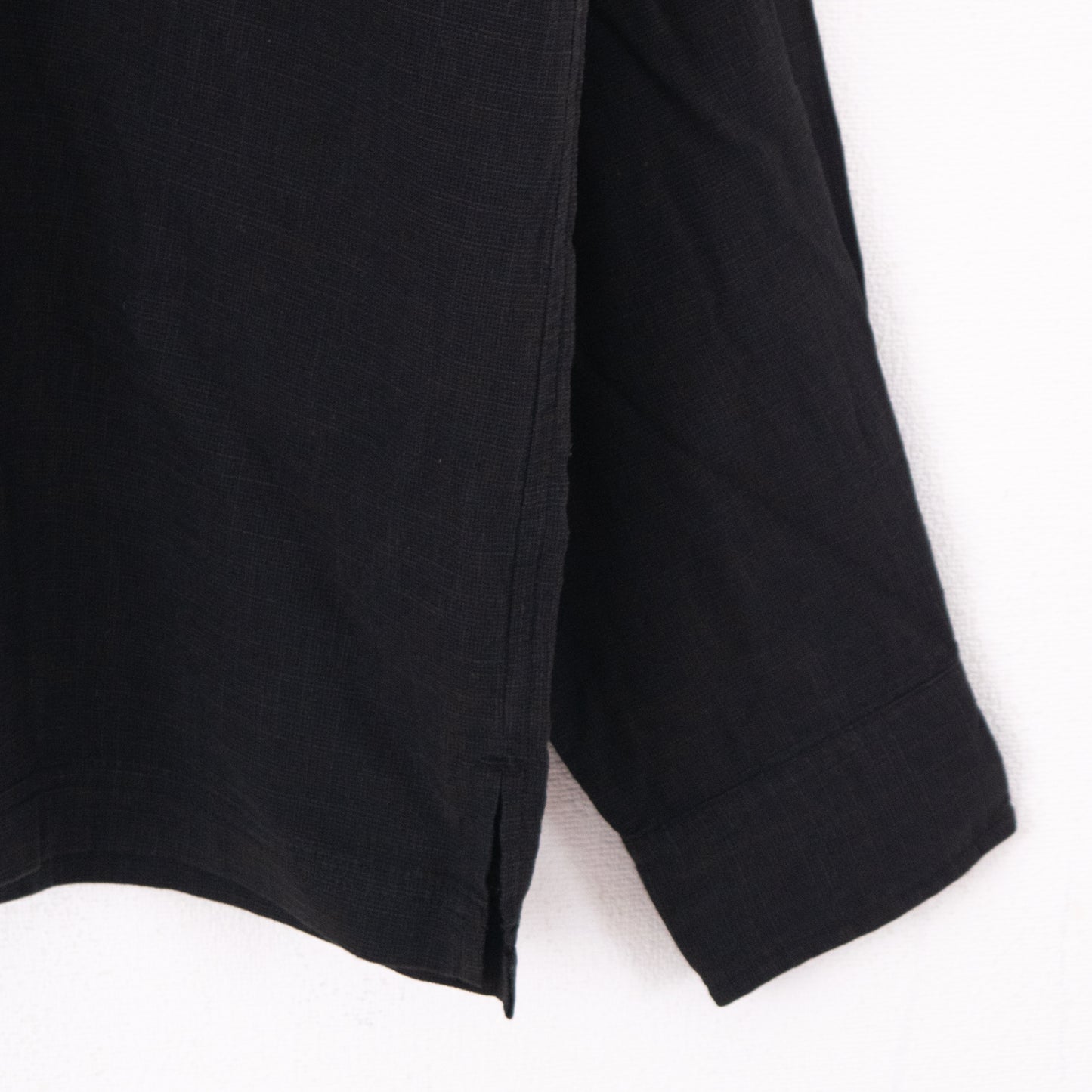 POWER TO THE PEOPLE TIGER 麻ライク 刺繍 シャツ BLACK