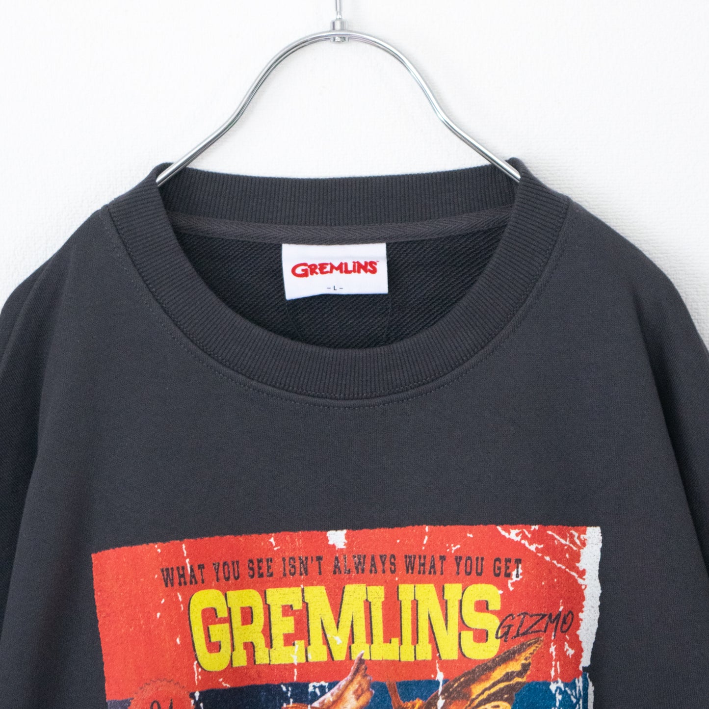 GREMLINS Gizmo Movie Poster Sweatshirt CHARCOAL
