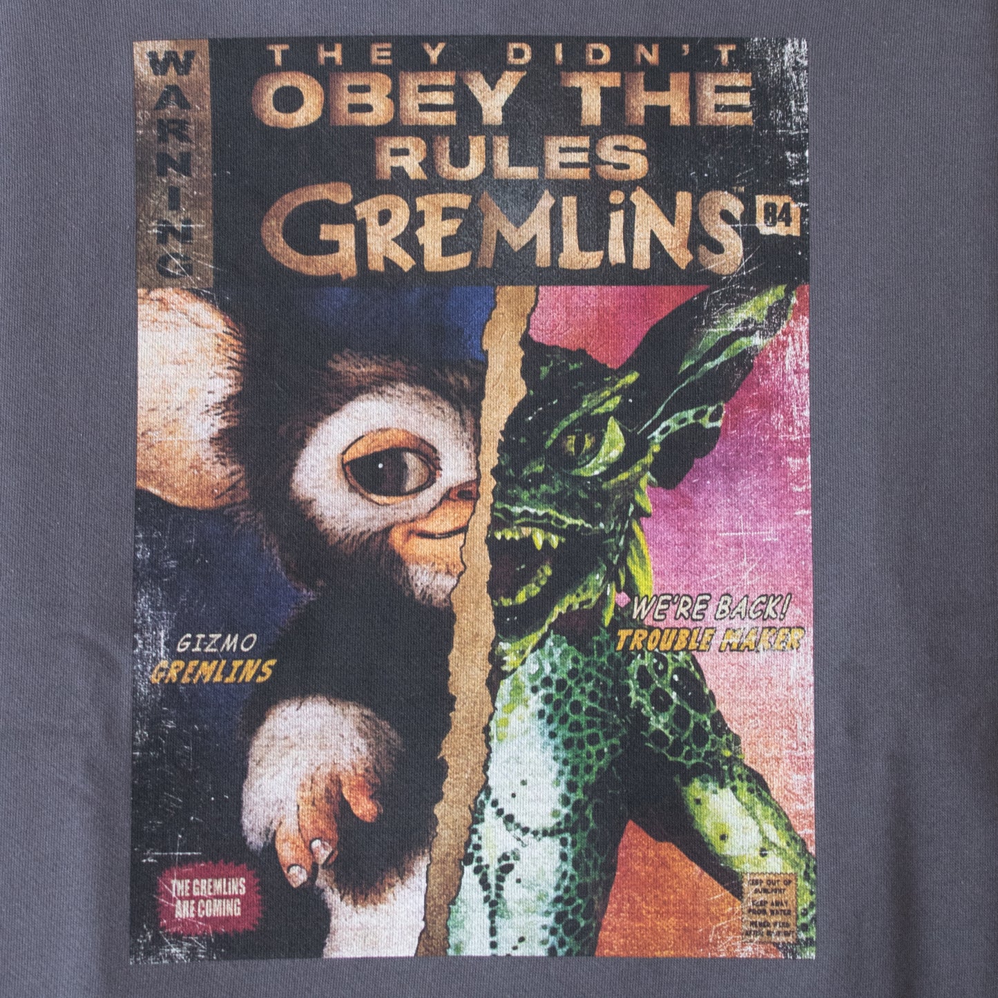 GREMLINS ギズモ ヴィンテージグラフィック スウェット CHARCOAL