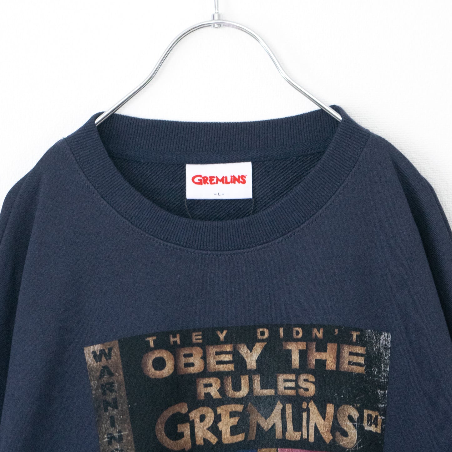 GREMLINS Gizmo Vintage Graphic Sweatshirt Navy