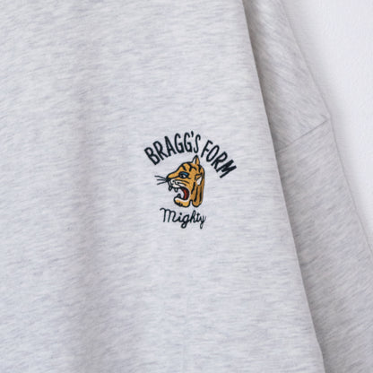POWER TO THE PEOPLE TIGER Embroidered Sweatshirt in Kinari White
