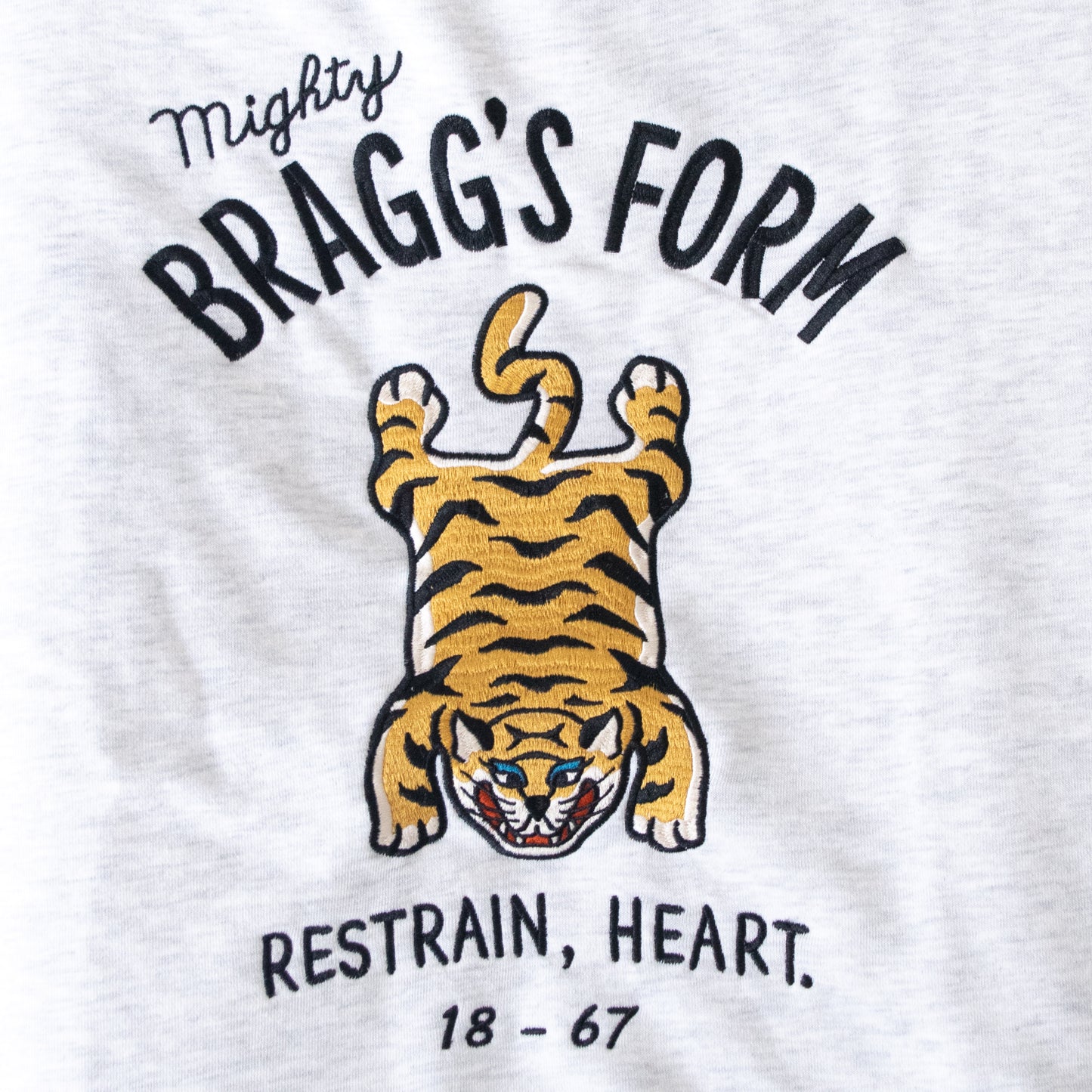 POWER TO THE PEOPLE TIGER Embroidered Sweatshirt in Kinari White