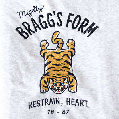 POWER TO THE PEOPLE TIGER Embroidered Sweatshirt in Kinari White