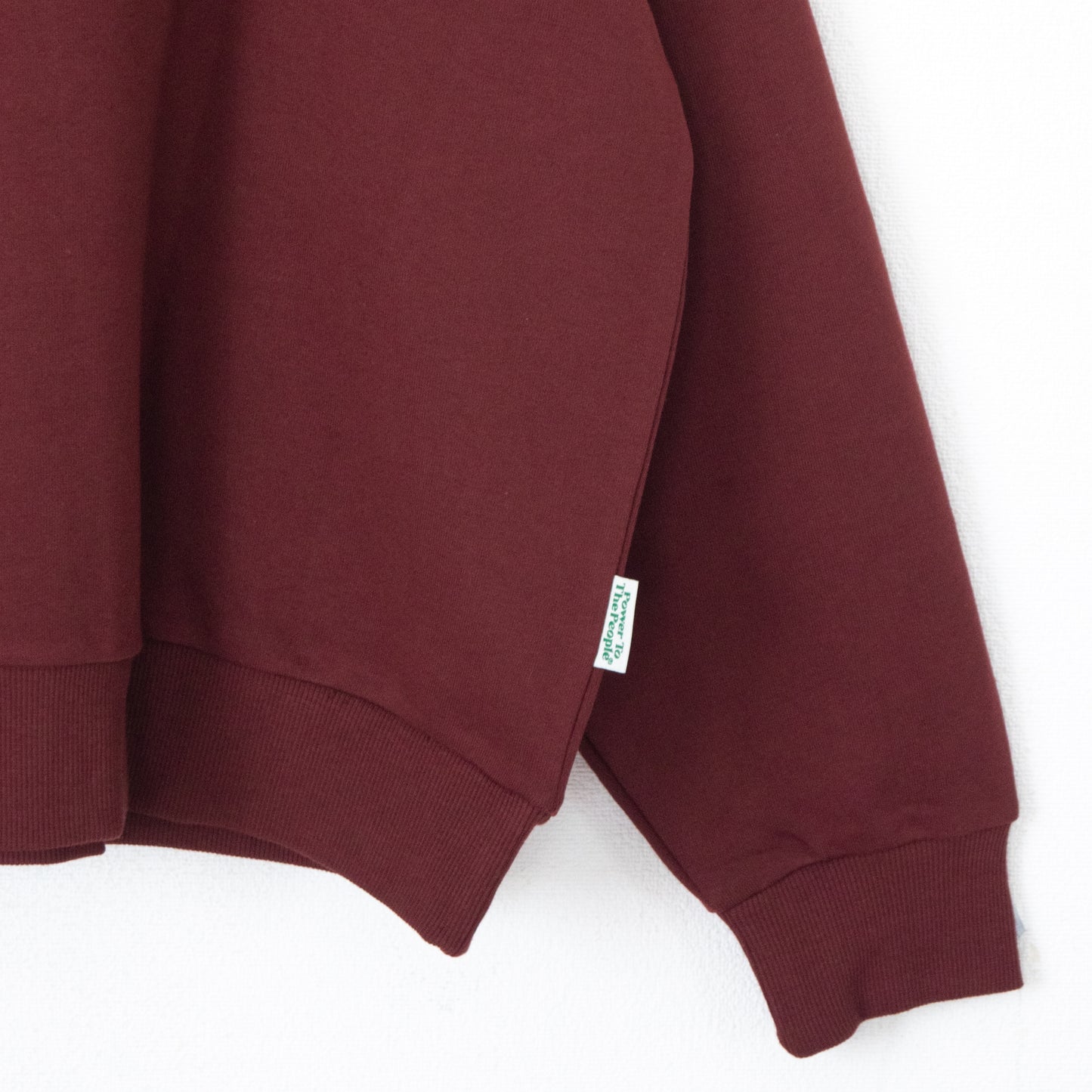 POWER TO THE PEOPLE TIGER Embroidered Sweatshirt WINE RED