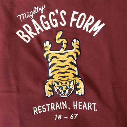 POWER TO THE PEOPLE TIGER Embroidered Sweatshirt WINE RED