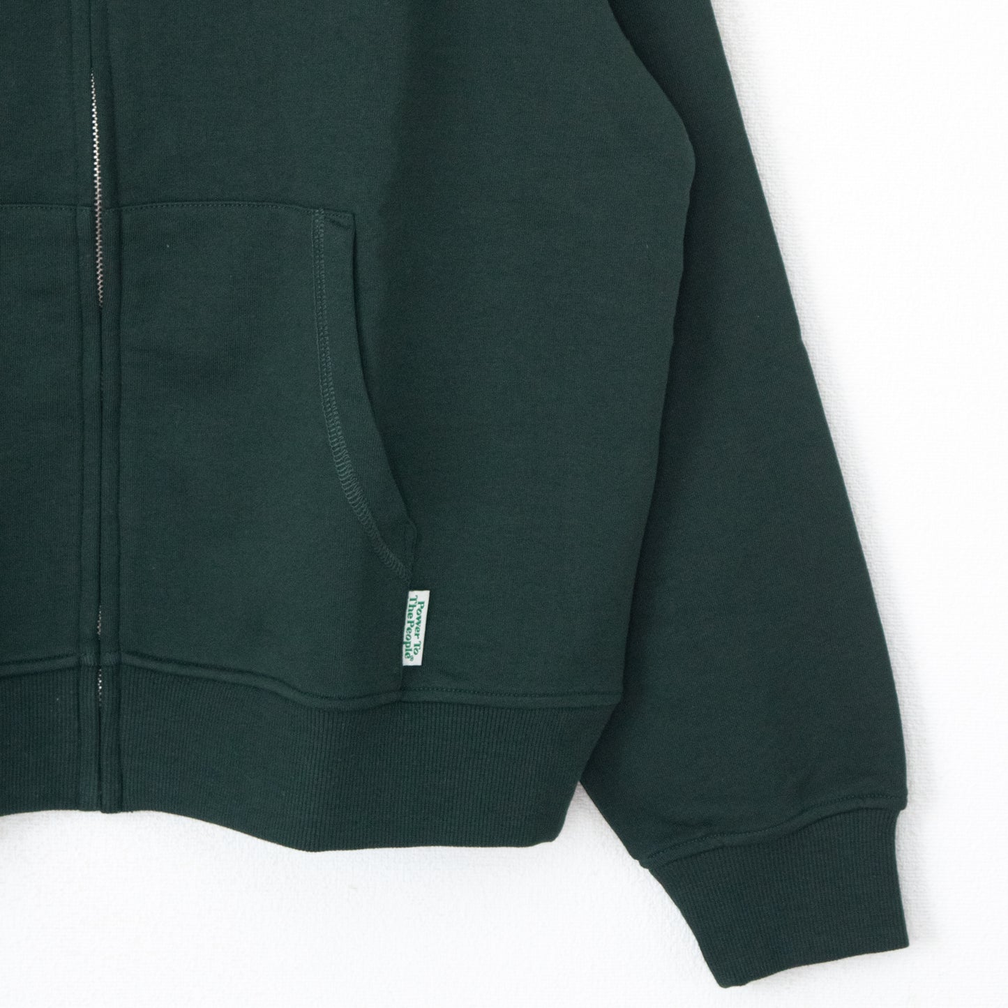 POWER TO THE PEOPLE TIGER ZIP hoodie D.GREEN