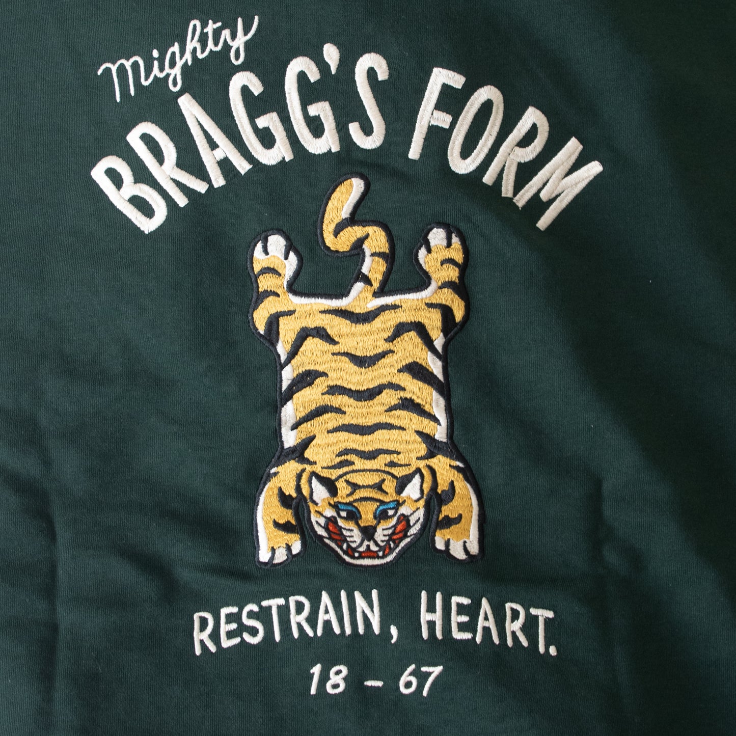 POWER TO THE PEOPLE TIGER ZIP hoodie D.GREEN