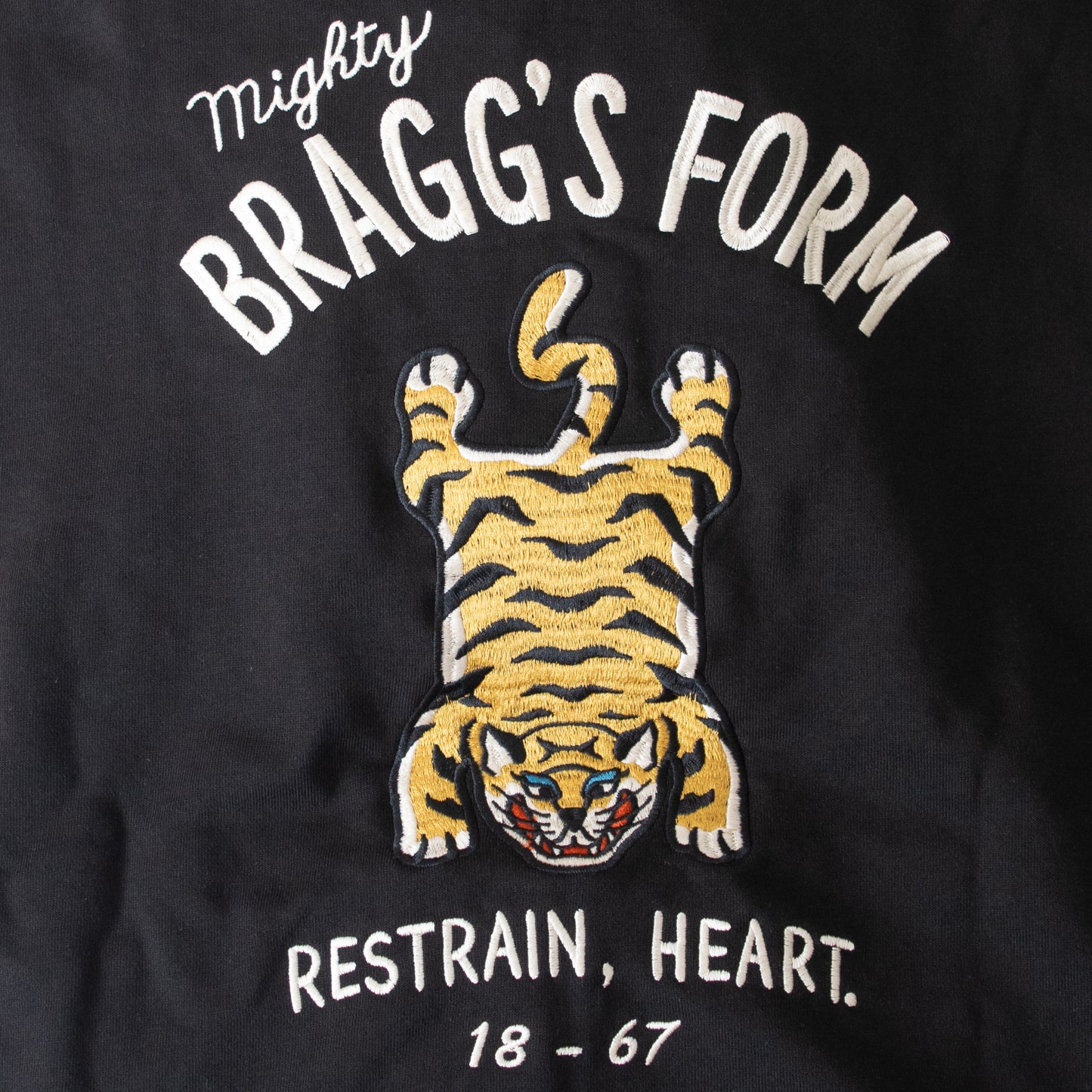 POWER TO THE PEOPLE TIGER ZIP hoodie BLACK