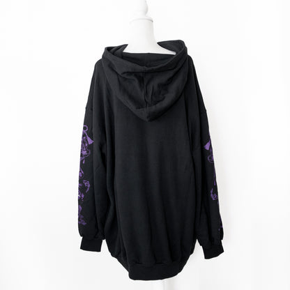 ACDC RAG 稲荷 パーカー 原宿系 和風 着物 狐 BLACK/PURPLE