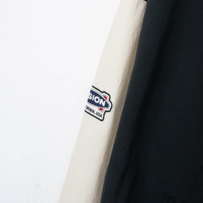 VISION STREET WEAR ナイロン 刺繍 スタジアムジャケット スタジャン BLACK