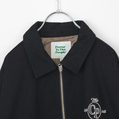POWER TO THE PEOPLE Cat Embroidered Twill Jacket BLACK