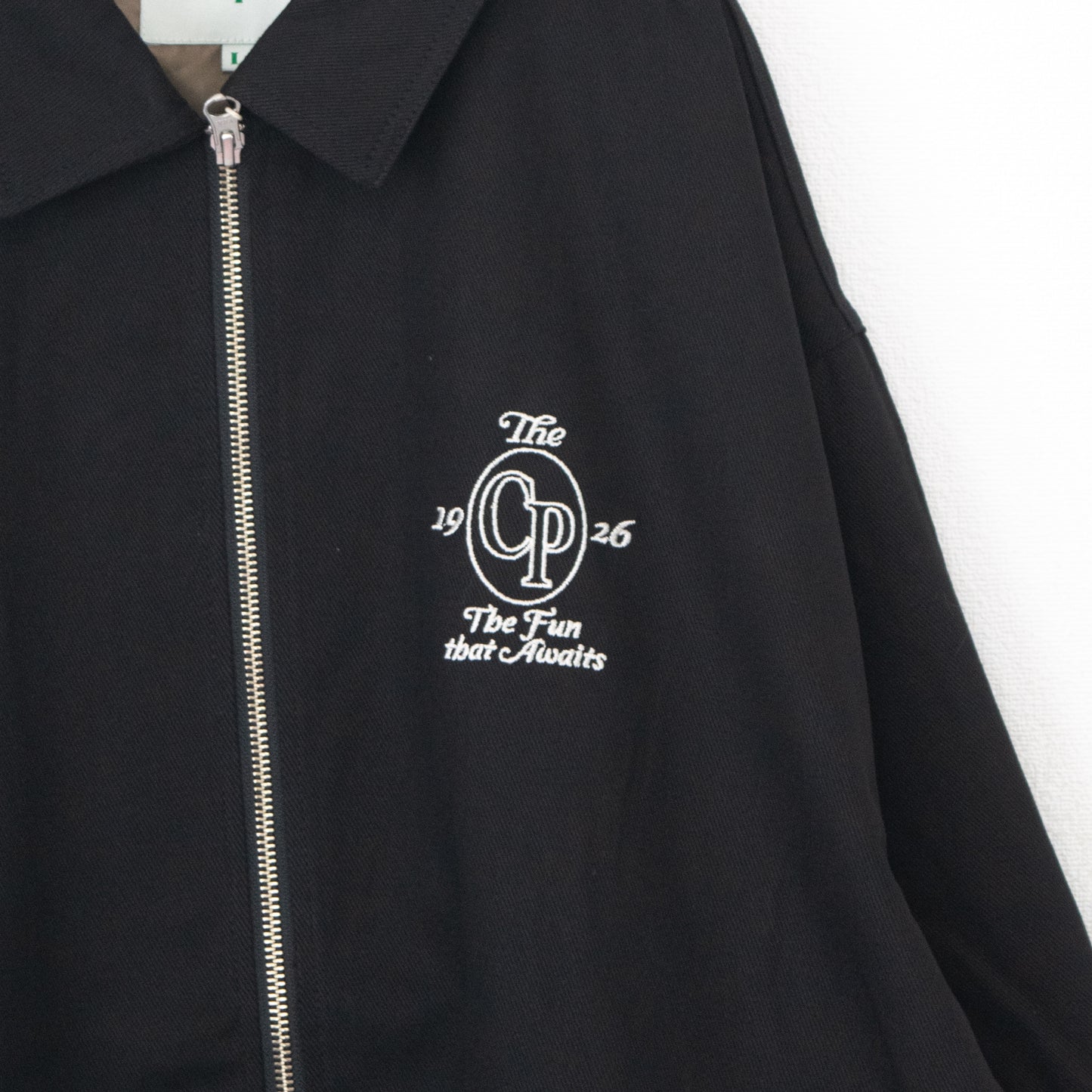 POWER TO THE PEOPLE Cat Embroidered Twill Jacket BLACK