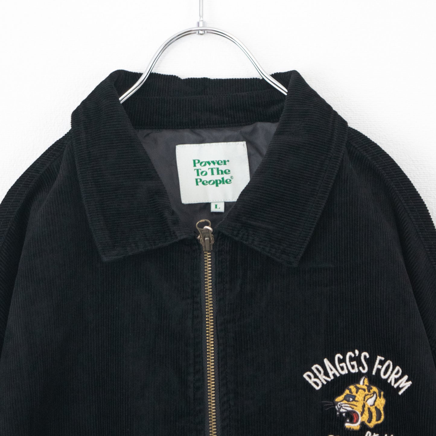 POWER TO THE PEOPLE 虎 コーデュロイ ジャケット BLACK