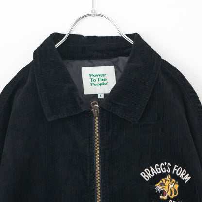 POWER TO THE PEOPLE 虎 コーデュロイ ジャケット BLACK