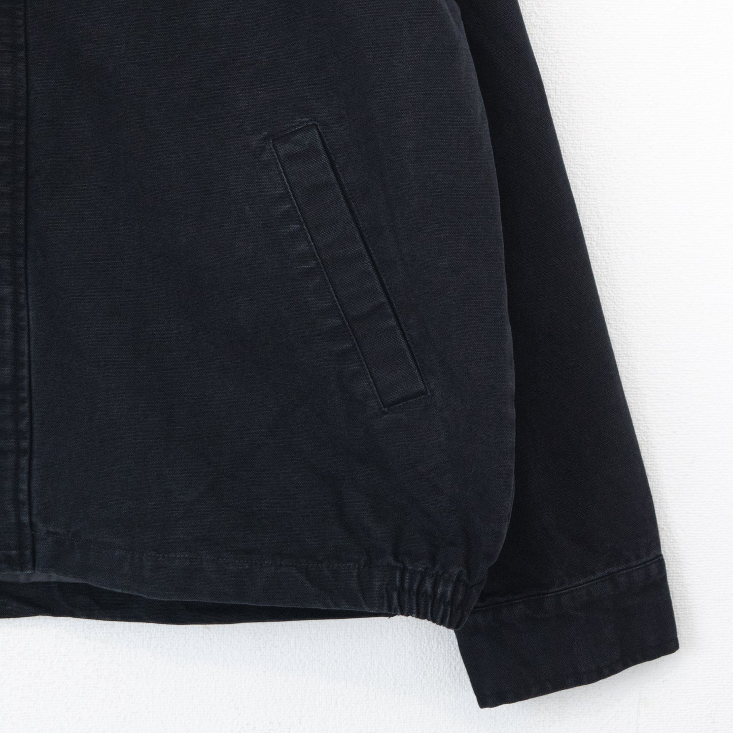 POWER TO THE PEOPLE Corduroy Collar Tiger Embroidery Duck Jacket Black