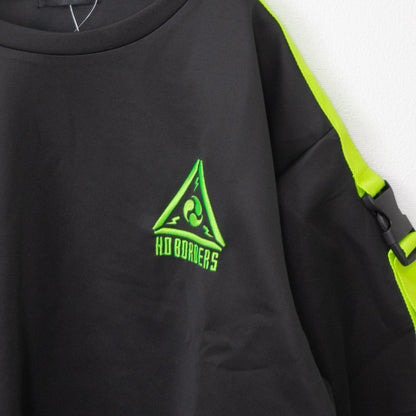 ACDC RAG CYBER PUNK 渦雷 半袖 Tシャツ NEON GREEN BLACK