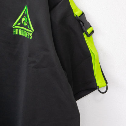 ACDC RAG CYBER PUNK 渦雷 半袖 Tシャツ NEON GREEN BLACK