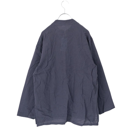 B品 ガーゼ ライト チャイナシャツ NAVY［SALE］