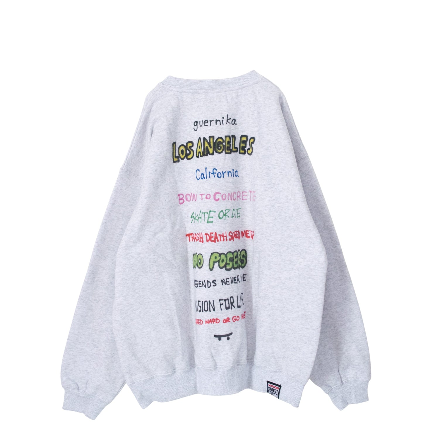 VISION STREET WEAR guernika Skull Skater スウェットシャツ GRAY