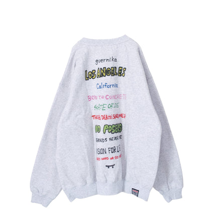 VISION STREET WEAR guernika Skull Skater スウェットシャツ GRAY