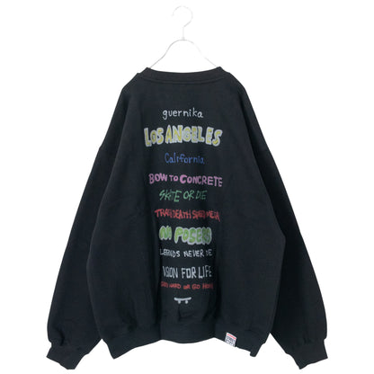VISION STREET WEAR guernika Skull Skater Sweatshirt BLACK