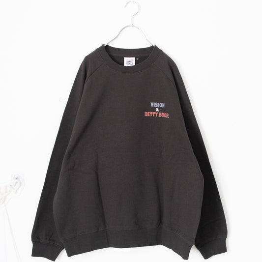 VISION STREET WEAR Betty Boop Drive スウェット CHARCOAL