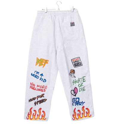 VISION STREET WEAR guernika All-Print スウェットパンツ GRAY