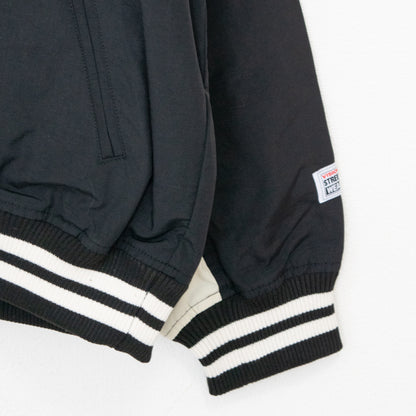 VISION STREET WEAR ＜ユニセックス＞ハーフZIPナイロンプルオーバー BLACK