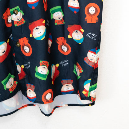 SOUTH PARK 総柄 半袖シャツ NAVY