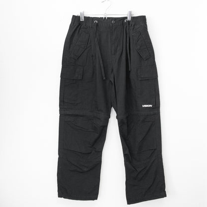VISION STREET WEAR Ripstop Cargo Zipoff Pants BLACK