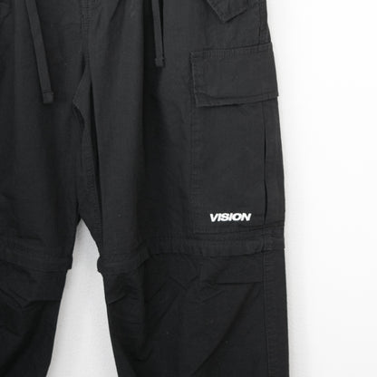 VISION STREET WEAR Ripstop Cargo Zipoff Pants BLACK