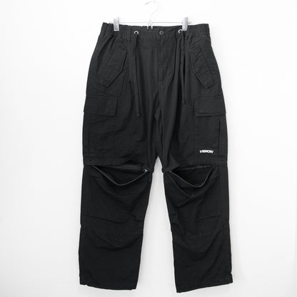 VISION STREET WEAR Ripstop Cargo Zipoff Pants BLACK