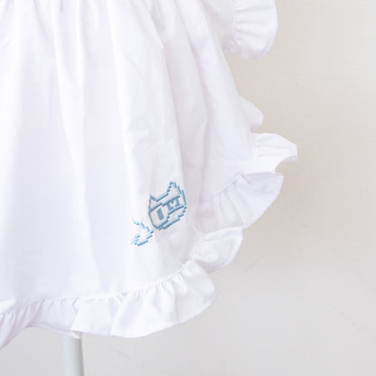 ACDC RAG Dot Cat Ruffle Apron WHITE Pastel Blue
