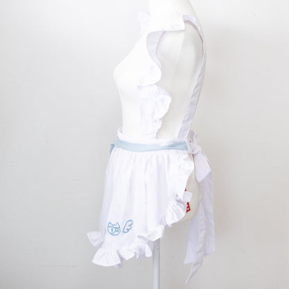 ACDC RAG Dot Cat Ruffle Apron WHITE Pastel Blue