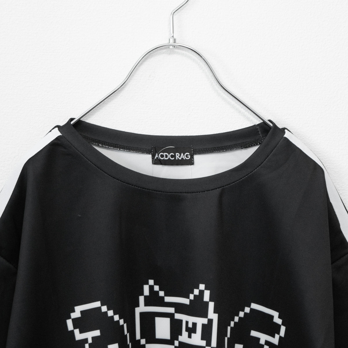 ACDC RAG Dot Neko Cat Short Sleeve T-shirt Black