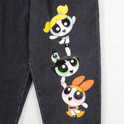 The Powerpuff Girls Easy Denim Pants BLACK