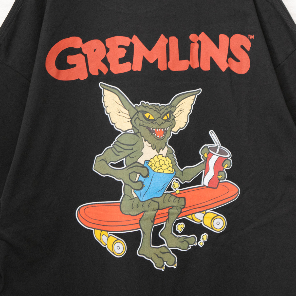 GREMLINS Print Over T-shirt Charcoal