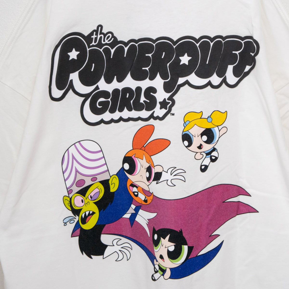 The Powerpuff Girls Back Print OVER T-shirt WHITE