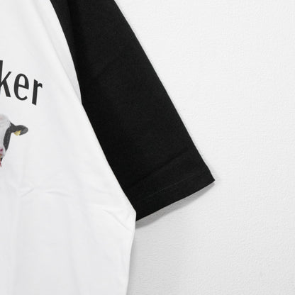 Timely Warning COW Photo Print T-Shirt WHITE