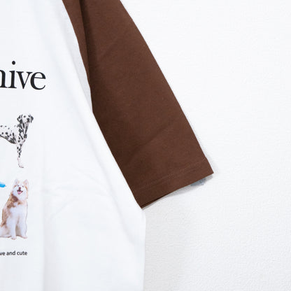 Timely Warning DOGS Dog Photo Print T-Shirt WHITE