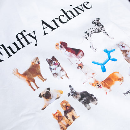 Timely Warning DOGS Dog Photo Print T-Shirt WHITE