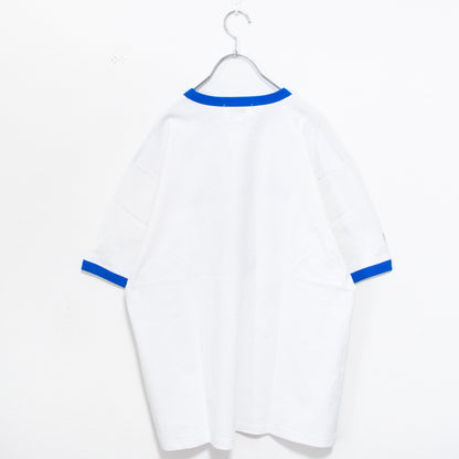 Timely Warning Penguin Photo Print Ringer T-Shirt WHITE