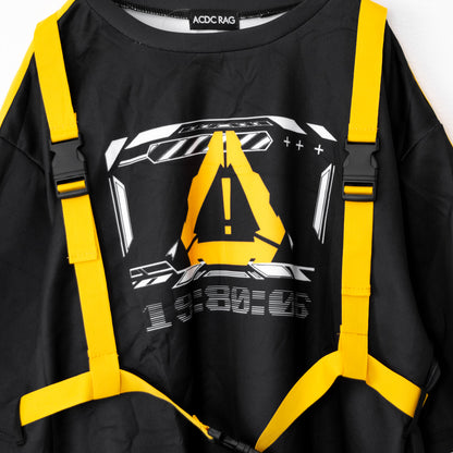 ACDC RAG ERROR CODE Tシャツ BLACK YELLOW