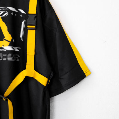 ACDC RAG ERROR CODE Tシャツ BLACK YELLOW