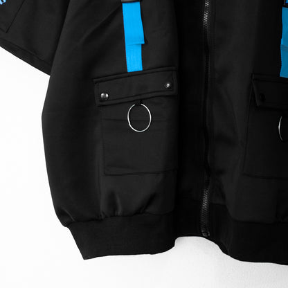 ACDC RAG CYBER PUNK Uzurai Jacket Short Sleeve Version NEON BLUE BLACK