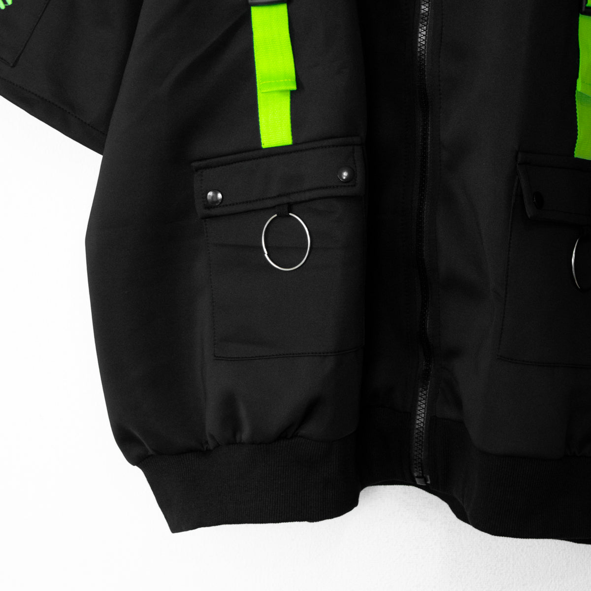 ACDC RAG CYBER PUNK Uzurai Jacket S/S Black NEon Green