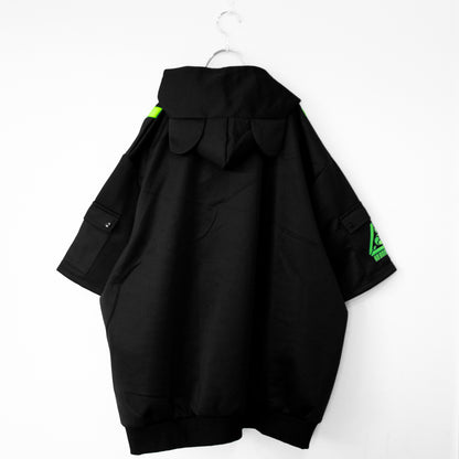 ACDC RAG CYBER PUNK 渦雷 ジャケット 半袖ver NEON GREEN BLACK