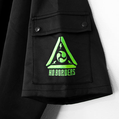 ACDC RAG CYBER PUNK 渦雷 ジャケット 半袖ver NEON GREEN BLACK